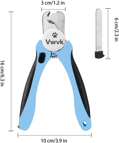 Vwvk Trimmers Dog Cat Nail Clippers & LED Light Illuminates Nails/Bloodline, Quick Sensor Safety Guard to Avoid Over