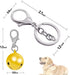 Pet Bells for Dog Cat Collar 6 Pack, Charm Pet Pendant Accessories with 1 Pack Stainless Steel Keychain