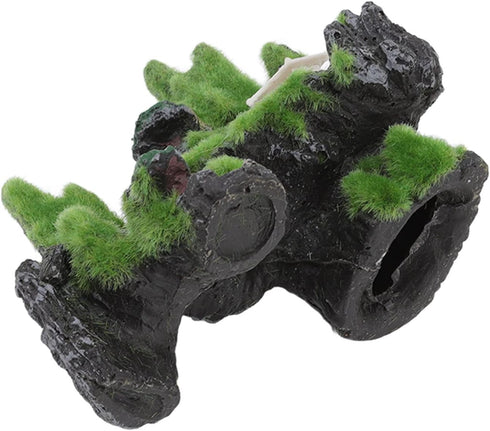 Pssopp Aquarium Mountain View Rockery - Artificial Hill Fish Tank Landscape Ornament for Tortoise and Fish