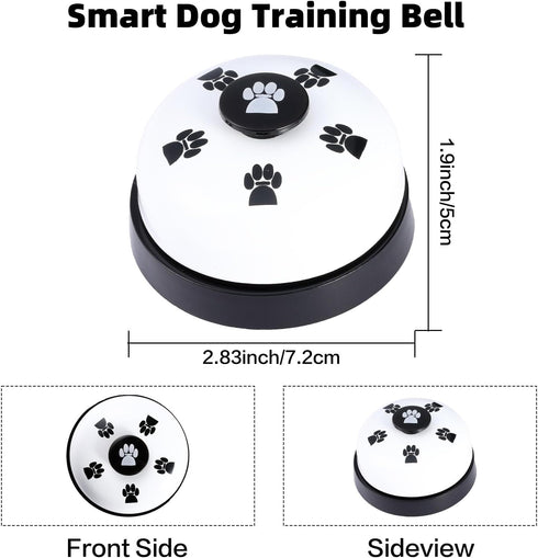 2 Pack Dog Doorbells - Adjustable Strap Potty Training Bell Communication Device with Free Whistle