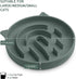 Coomazy Dark Green Silicone Slow Feeder Dog Cat Bowls, Interactive Puzzle Toy, Prevents Overeating, Medium: 1.4Cup