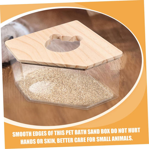 Clear Acrylic Hamster Sand Bath Container - Multi-Functional Pet Sandbox