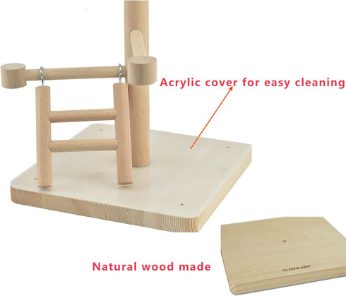 Wood Bird Playground Tabletop Parrots Playgyms Conures Play Stands Perches Prakeets Chewing Climbing Toy Playpen