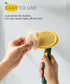 Cute Mango Self Cleaning Dog & Cat Brush for Shedding and Deshedding, Deep Cleaning Pet Brushes