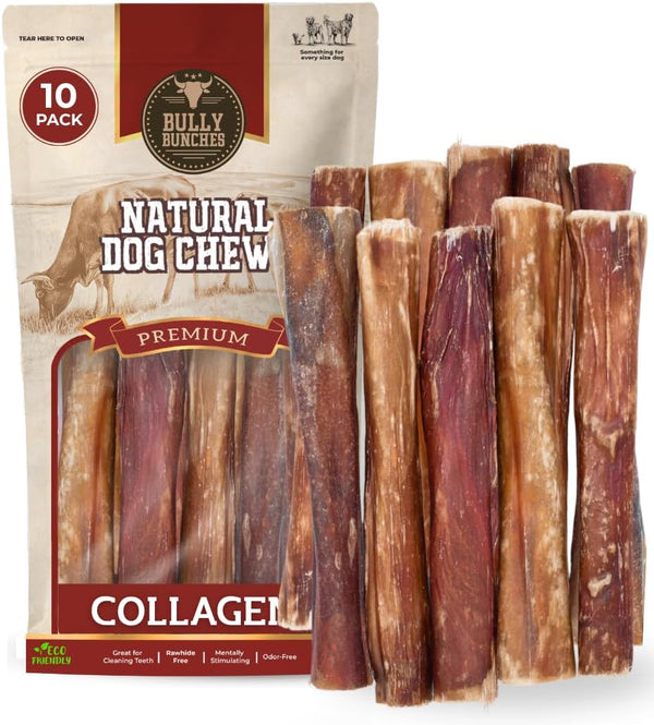 Bully Bunches Collagen Wrapped in Beef Bully Stick | Consistently Sized, All-Natural,