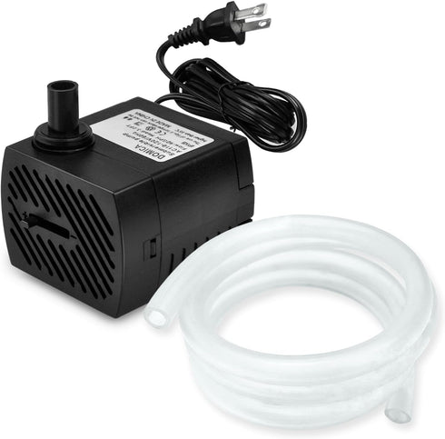 DOMICA Mini Submersible Water Pump (80GPH 4W) with 2.2FT Tube for Aquariums, Fountains