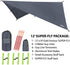 Gold Armour Rainfly Tarp Hammock 12ft x 10ft | Waterproof Ultralight Camping Shelter Canopy, Survival Gear