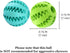 SunGrow 2-Pack Dog Treat Balls, Interactive Puzzle Food Dispensers for Small Dog Training, Mental Stimulation