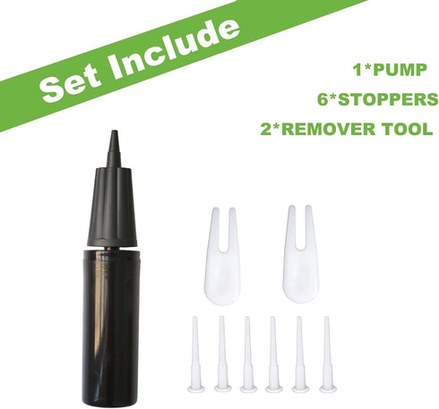 Hand Air Pump, Two-Way Hand Yoga Ball Pump, 9 Inch Double Action Inflator for Exercise Balls, Swimming Rings, Balloons