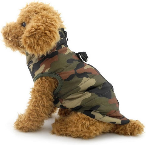 SMALLLEE_LUCKY_STORE New Soft Padded Vest Harness for Small Dogs - Green Camouflage, Model: BFL049-Green-L, L(Chest