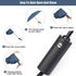 G4Free 54 Inch Large Golf Umbrella, Automatic Square 3 Folding Windproof Compact Travel Rain Umbrella