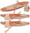 Toyvian 3pcs Plastic Boats Ornaments 19.5cm Kayak Toy Paddle Canoe Model for