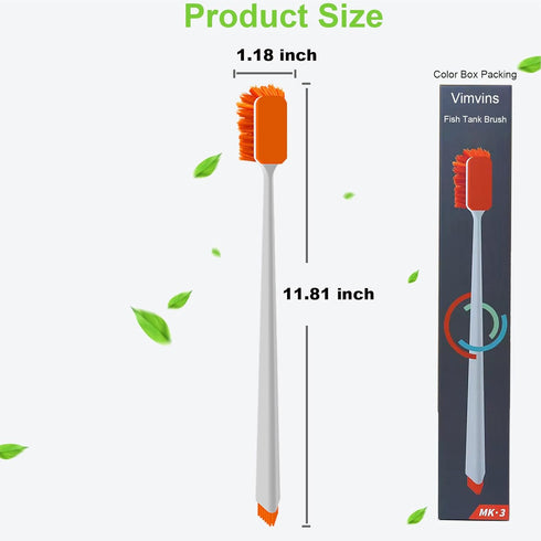 Small Fish Tank Cleaner - Algae Scraper for Glass Aquariums, Aquarium Brush & Scrubber Tool for Cleaning