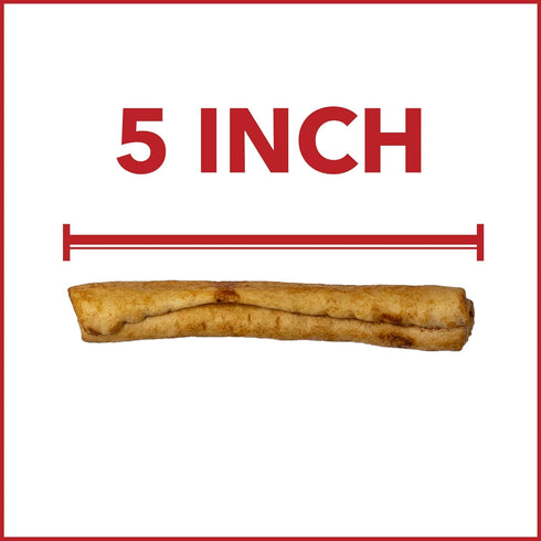 5" 50 Count/1 Pack Pet Factory American Beefhide Chip Rolls Dog Chew Treats - Beef & Chicken Flavor
