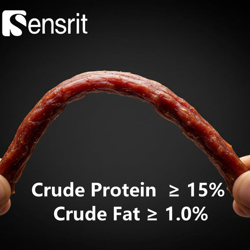 Sensrit 10 oz Dog Beef Sticks - Jerky Treats for All Dogs - High Protein & Grain Free Dog Snacks - Made with Real Beef