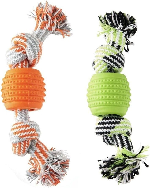 Vibrant Life Double Dental Buddy Dog Toy for Healthy Gums - Chew and Fetch Toy for Small and Extra Small Dogs (Chew