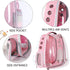 Pink Bird Backpack Carrier - Airline-Approved Pet Bubble Carrier for Birds, Ventilate Transparent Space Capsule