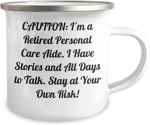 Generic Personal Care Aide Gift - Camping Mug with Funny Quote, Birthday Unique Gifts from Men to Personal Care Aide