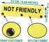 JXGZSO Dog Leash Wrap Rescue Lead Cover - Not Friendly Ask to Pet Dog Lead (NOT FRIENDLY DLS)