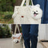 Cat Carrier Small Dog Handbag, Large Cat/Puppy Carrier Bag with Multiple Pockets and Breathable Mesh (Grey, Medium)