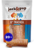 Jack&Pup 6" Beef Trachea for Dogs 20 Pack | All Natural Single