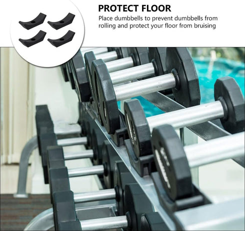 Yardwe Set of 4 Adjustable Dumbbell Storage Brackets - Efficient Organizer Rack for Weight Holder Stand, Durable Weight