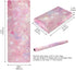 WDdZzyy 71x26 inches Fake Glittering Stars Baby Peach printed yoga mat bulk for men, natural rubber non slip, with yoga