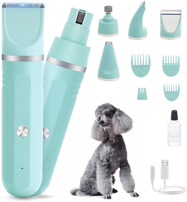 Dog Hair Clippers Grooming Kit and Paw Trimmer Nail Grinder Quiet,Dog Trimmer