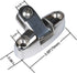 MX Bimini Top Deck Hinge Swivel Mount, Stainless, Quick Release Marine Grade
