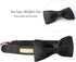 Unique Style Paws Black Silk Dog Collar with Bow, Soft Adjustable Pet Collar Gift for Medium Dogs