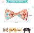 PAWCHIE Plaid Dog Bow Ties, 6 Pcs Cute Collar Attachment Accessories for Small Medium Large Dogs and Puppies