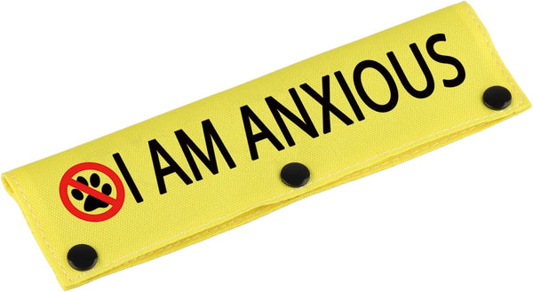 Anxiety Medical Awareness Dog Leash Sleeve - I am Anxious Dog Leash Wrap Sleeve for Pet Birthday Gift (I AM Anxious-YE