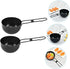 2pcs Zerodeko Outdoor Soup Pot Iron Cooking Pot Stew Kitchen Cookware Portable for Camping Mountaineering Fishing