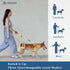 Dog Leash, 15mm Grey, 360° Tangle-Free, Heavy Duty Strong Nylon, Retractable and Hands-Free Design for Small and Medium
