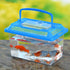 POPETPOP 5pcs Plastic Fish Bowls, Small World Habitat Portable Clear Tank for Small Critters and Reptiles