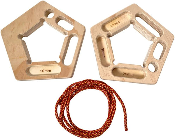 Fuziddn Portable Wooden Hangboard for Rock Climbing - 360 Rotating Fingerboard for Strength