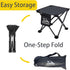 2 Pack 400lbs HASIKA Collapsible Stool Foot Rest Folding Stool Portable Outdoor Ottoman Strong Support Camping Stool