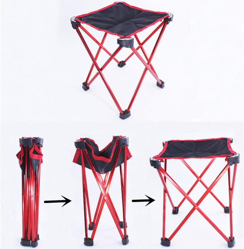 GALPADA Portable Folding Stool Multipurpose Large Outdoor Camping Chair Foldable Fishing Stool Non-Slip Lightweight