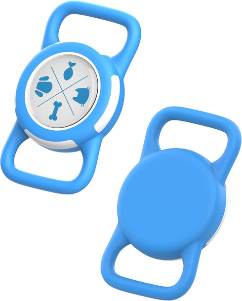 Airtag Holder Compatible with Apple, Waterproof Tracker Protective Case for Dogs/Cats Collar, Silicone Soft Lightweight
