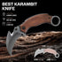 Pocket Knife - Best Karambit Knife with Wood Handle Clip - 440C Steel Sharp Raptor Claw Blade - Cool Folding Knives for Camping Hiking EDC Survival - Gift Idea for Birthday - Fathers Day Dad Gift