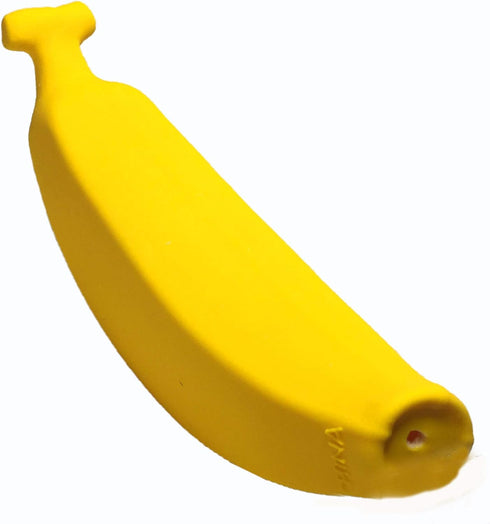 Latex Dog Squeaky Chew Toy, Banana, 5.11"