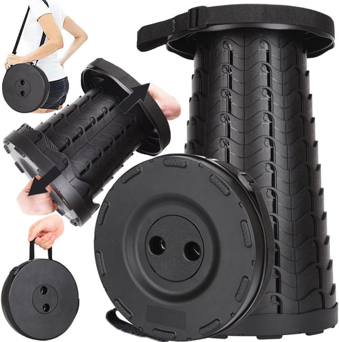 Fishboy Upgraded Collapsible Stool, 400lbs Max Weight, Lightweight But Sturdy, Portable Retractable Folding