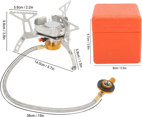 Portable Backpacking Stove, Foldable Windproof Outdoor Camping Stove, Honeycomb Hot Pot, Propane Burner