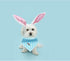 1PC Bobo Dog Bandana, Easter Day Dog Bandanas Blue Bunny Print Bibs Scarf Square Soft Dog Kerchief Pet Bandanas