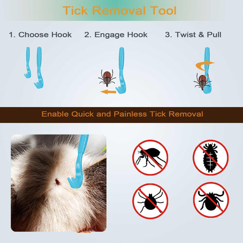 Pet Grooming Comb Kit with Tear Stain Remover Brush, Undercoat Rake, and Flea Comb for Dogs & Cats