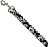 Buckle-Down Pet Leash - Brass Knuckles Black/White - 4 Feet Long - 1" Wide
