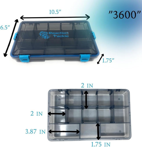 Reaction Tackle Ultimate Tackle Box Trays, Boxes to Organize and Store in Your Fishing Tackle Bag, 3600 Tackle Tray and