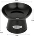 Yangbaga Cat Raised Food/Water Bowl for Elder Big Cats, Non-Skid 4.8x6.4in Premium Ceramic Cat Bowls with Stand, Sturdy and Anti-Fall… (Black)