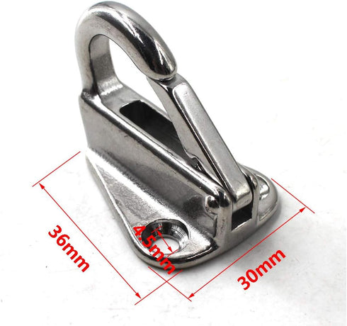 Flomore Fender Hook, Marine Grade 316 Stainless Steel Spring Snap Hook, Pack of 4 Boat Ship Hardware