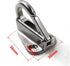 Flomore Fender Hook, Marine Grade 316 Stainless Steel Spring Snap Hook, Pack of 4 Boat Ship Hardware